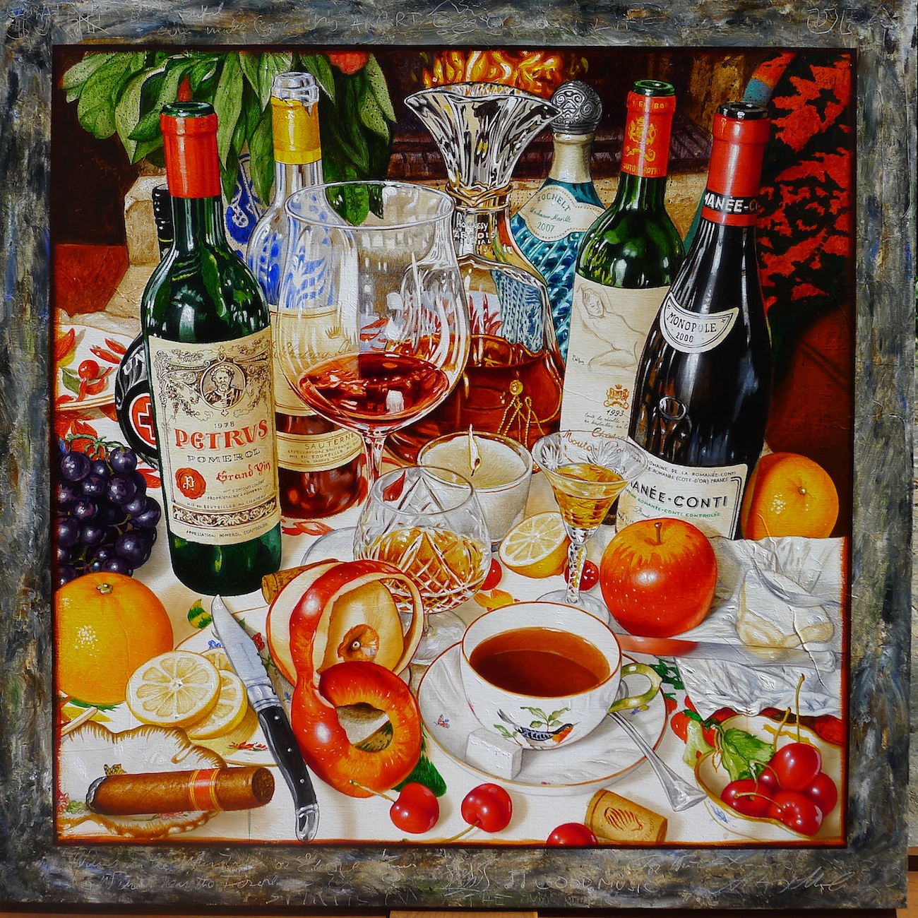 Wines, Fire, Cherries 100x100