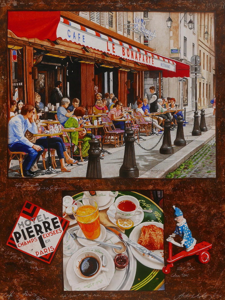Caf&Atilde;&copy; a Paris 146x114 cm