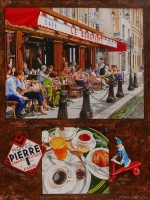 Caf&Atilde;&copy; a Paris 146x114 cm