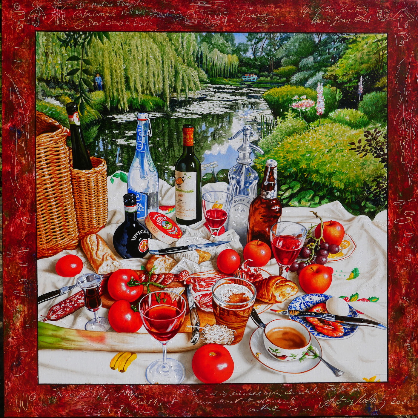 Pic Nic &Atilde;&nbsp; Giverney 100 x 100 cm