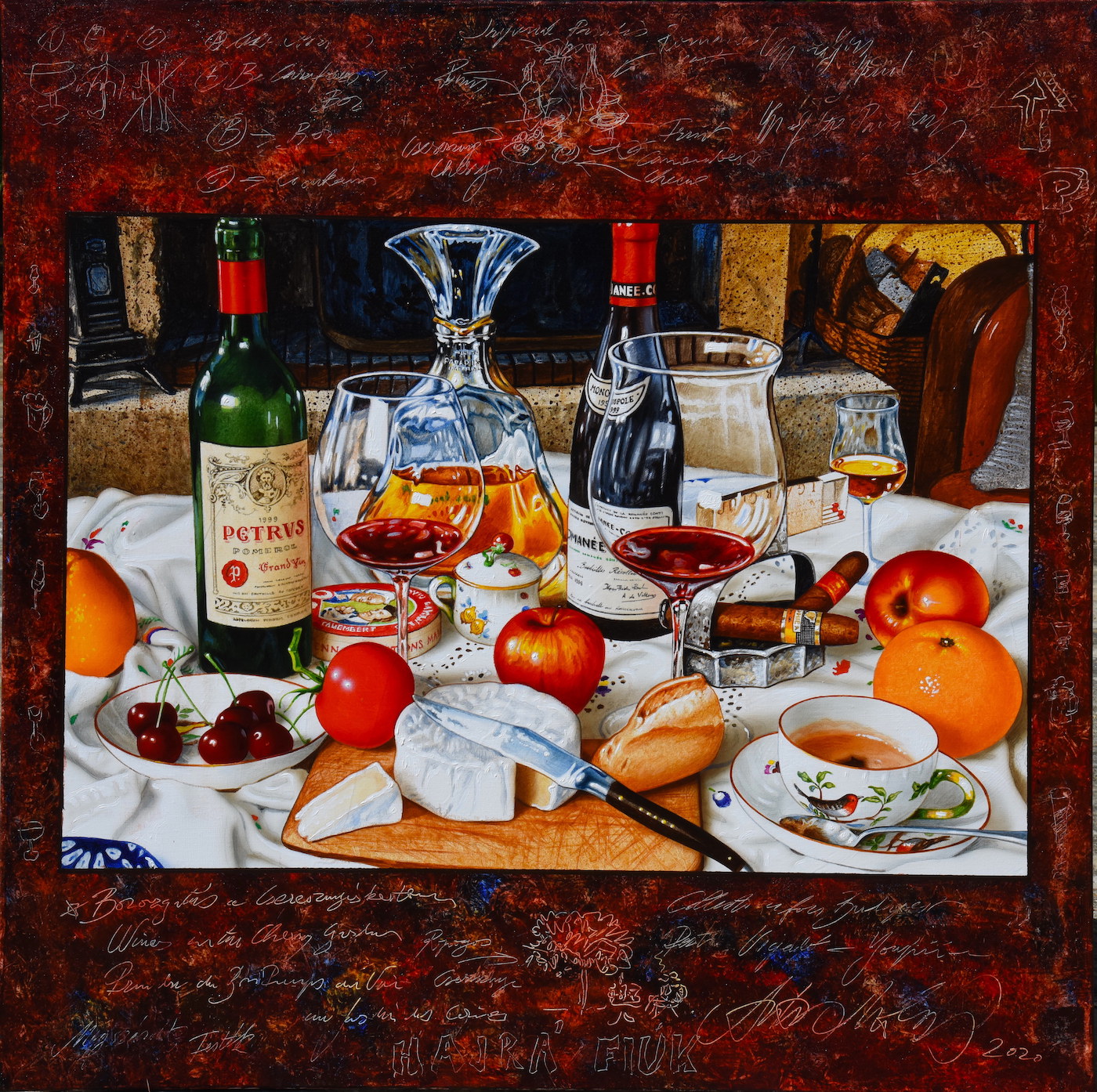 Borozgat&Atilde;&nbsp;s a csereszny&Atilde;&copy;skertben  90 x 90 cm