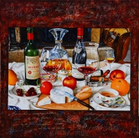 Borozgat&Atilde;&nbsp;s a csereszny&Atilde;&copy;skertben  90 x 90 cm